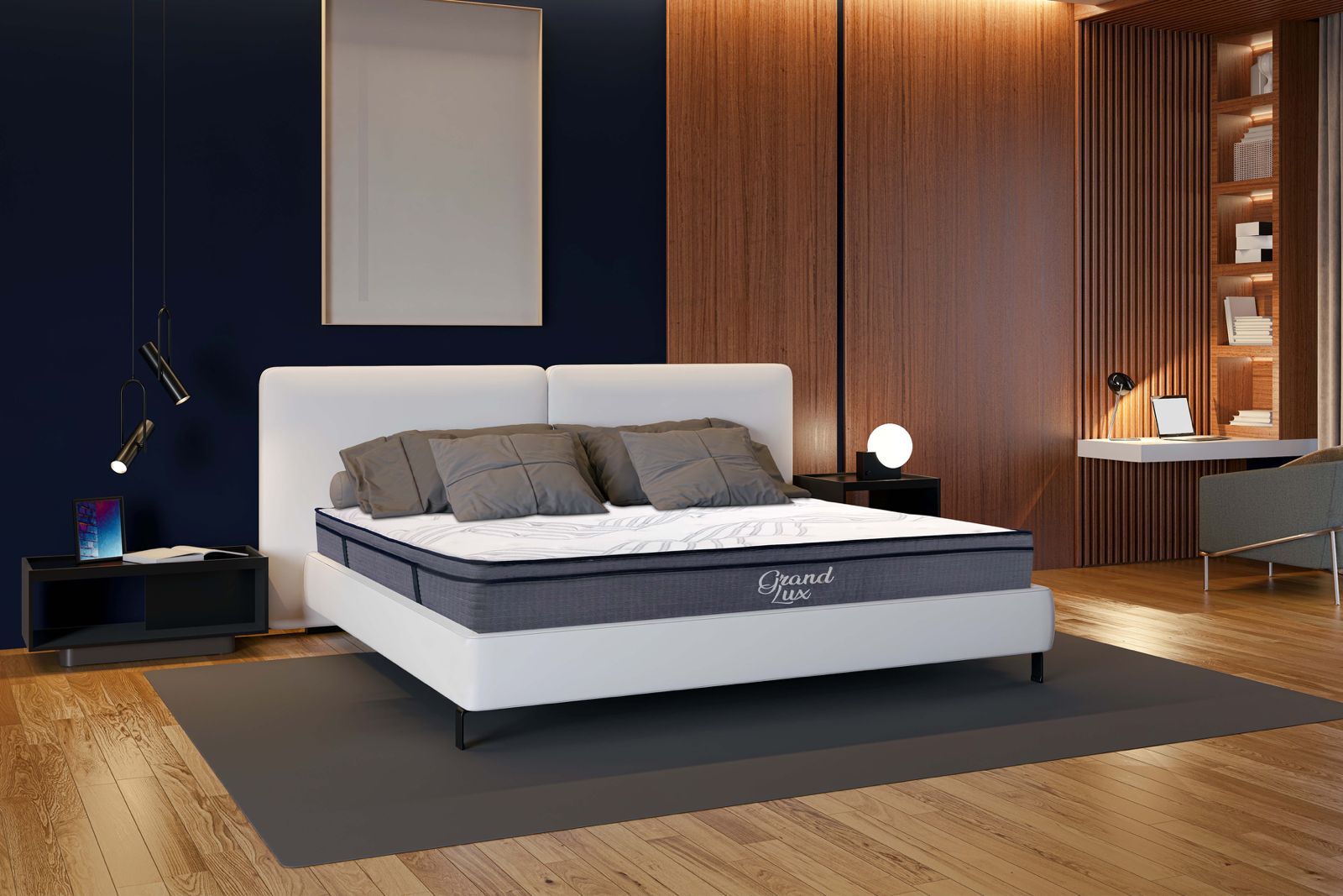 Grand Lux 14" King Innerspring Euro Top Mattress - Ornate Home
