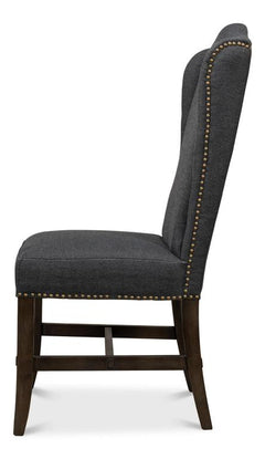 Grand Manor Black High Back Dining Chair (Set of 2) - Ornate Home