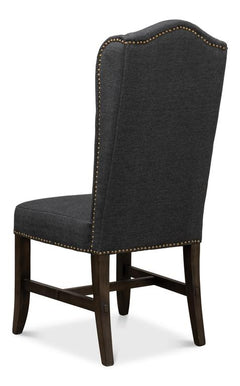 Grand Manor Black High Back Dining Chair (Set of 2) - Ornate Home