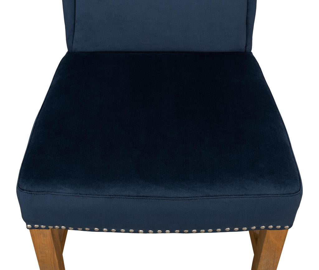 Grand Manor Blue High Back Dining Chair (Set of 2) - Ornate Home