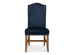 Grand Manor Blue High Back Dining Chair (Set of 2) - Ornate Home