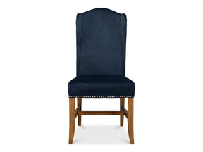 Grand Manor Blue High Back Dining Chair (Set of 2) - Ornate Home