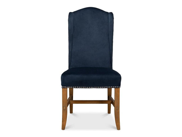 Grand Manor Blue High Back Dining Chair (Set of 2) - Ornate Home