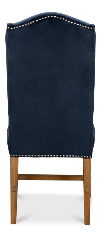 Grand Manor Blue High Back Dining Chair (Set of 2) - Ornate Home