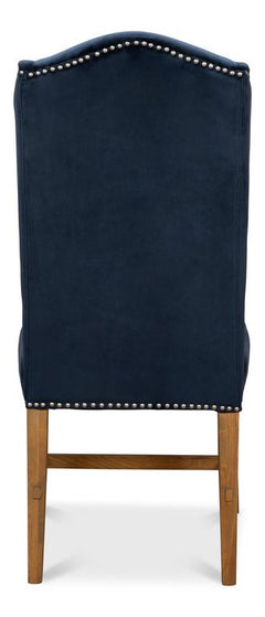 Grand Manor Blue High Back Dining Chair (Set of 2) - Ornate Home