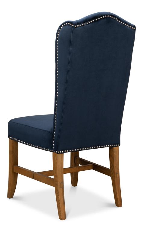 Grand Manor Blue High Back Dining Chair (Set of 2) - Ornate Home