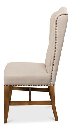 Grand Manor Ivory High Back Dining Chair (Set of 2) - Ornate Home