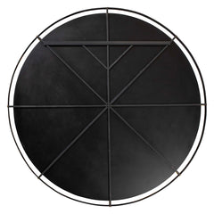 Grand Pendulum Black/Gold Round Mirror - Ornate Home