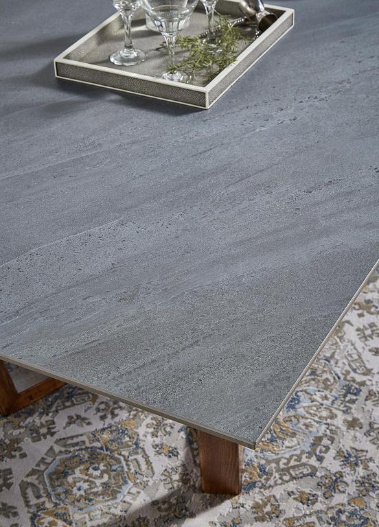 Grand Refined Grey Double Pedestal Dining Table - Ornate Home