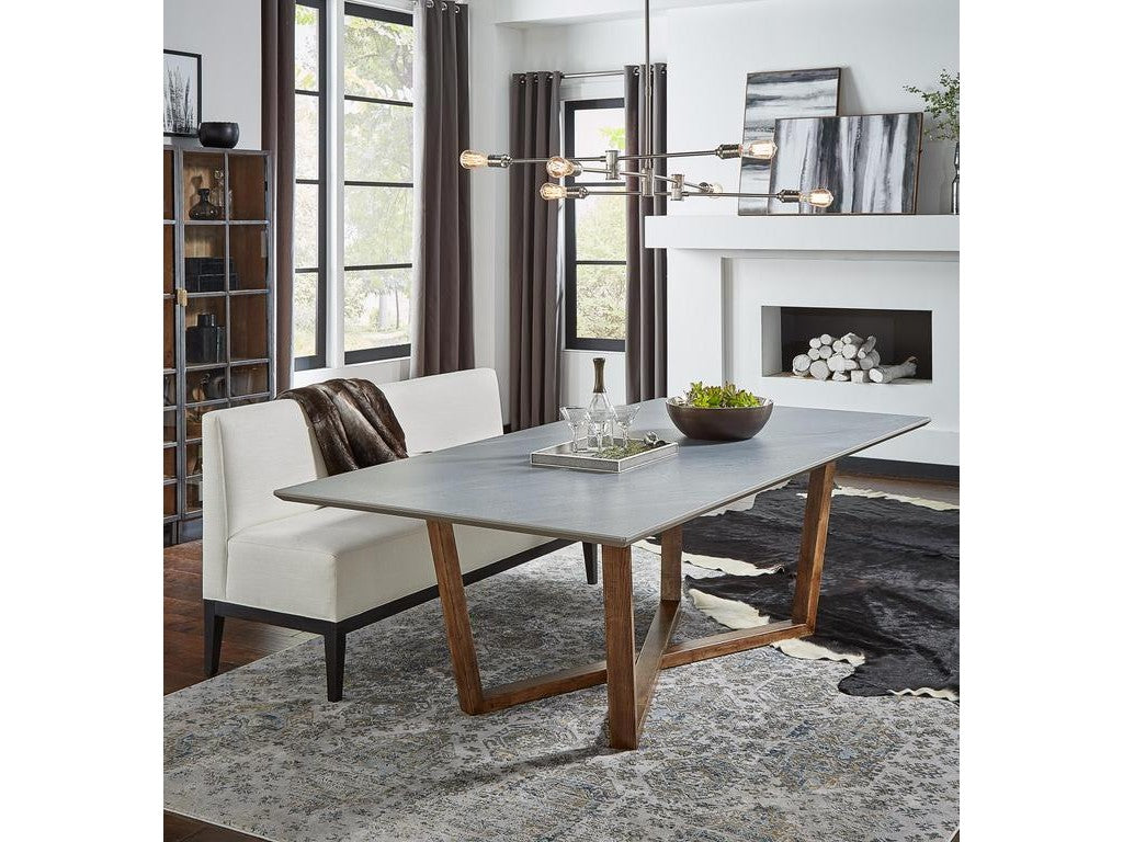 Grand Refined Grey Double Pedestal Dining Table - Ornate Home