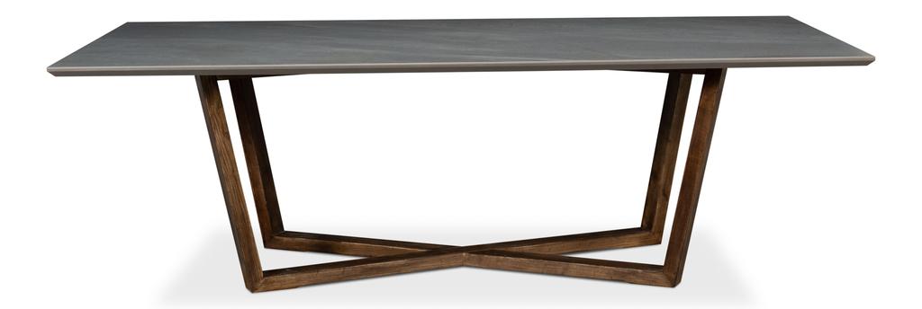 Grand Refined Grey Double Pedestal Dining Table - Ornate Home