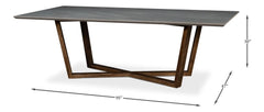 Grand Refined Grey Double Pedestal Dining Table - Ornate Home