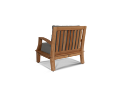 Grande 4-Piece Teak Charcoal Outdoor Patio Deep Seating Set with Sunbrella® Cushion - Ornate Home
