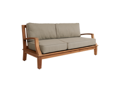 Grande 4-Piece Teak Fawn Outdoor Patio Deep Seating Set with Sunbrella® Cushion - Ornate Home