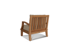 Grande 4-Piece Teak Fawn Outdoor Patio Deep Seating Set with Sunbrella® Cushion - Ornate Home