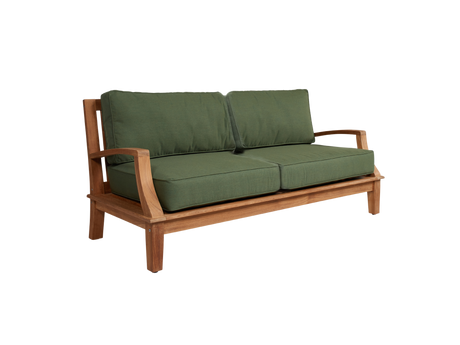 Grande 4-Piece Teak Fern Green Outdoor Patio Deep Seating Set with Sunbrella® Cushion - Ornate Home