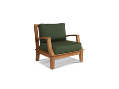 Grande 4-Piece Teak Fern Green Outdoor Patio Deep Seating Set with Sunbrella® Cushion - Ornate Home