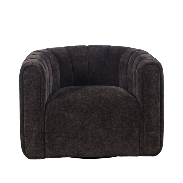 Grande Chocolate Swivel Accent Chair - Ornate Home