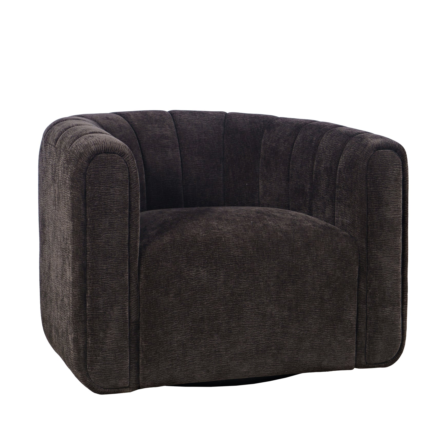 Grande Chocolate Swivel Accent Chair - Ornate Home