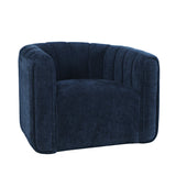Grande Navy Swivel Accent Chair - Ornate Home