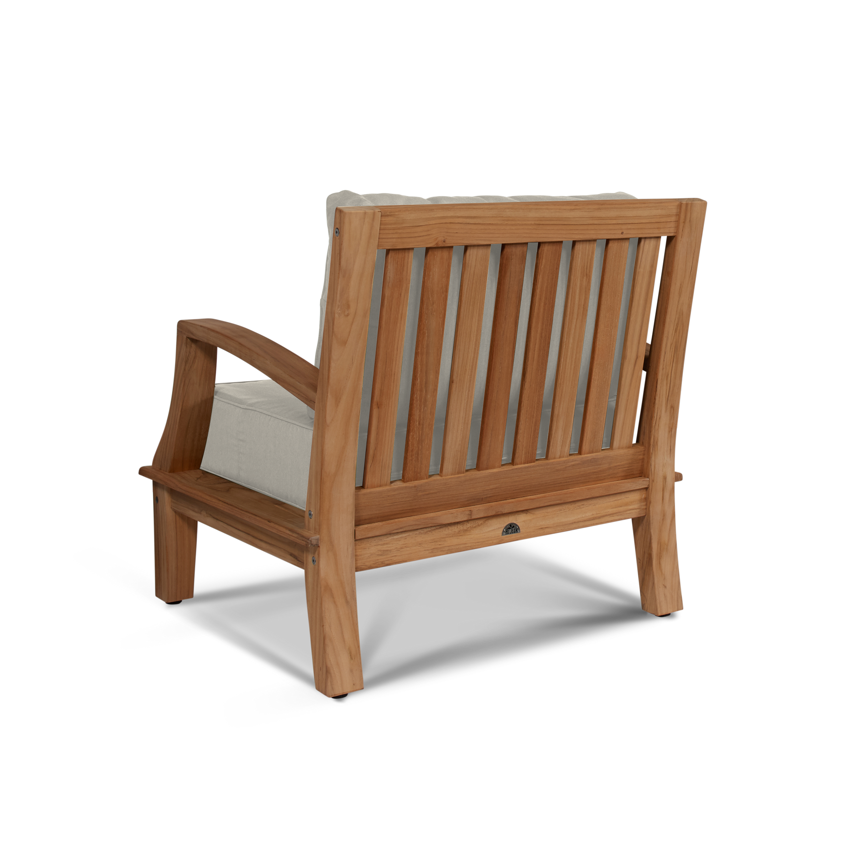 Grande Teak Canvas Outdoor Club Chair with Sunbrella® Cushion - Ornate Home