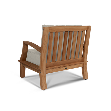 Grande Teak Canvas Outdoor Club Chair with Sunbrella® Cushion - Ornate Home
