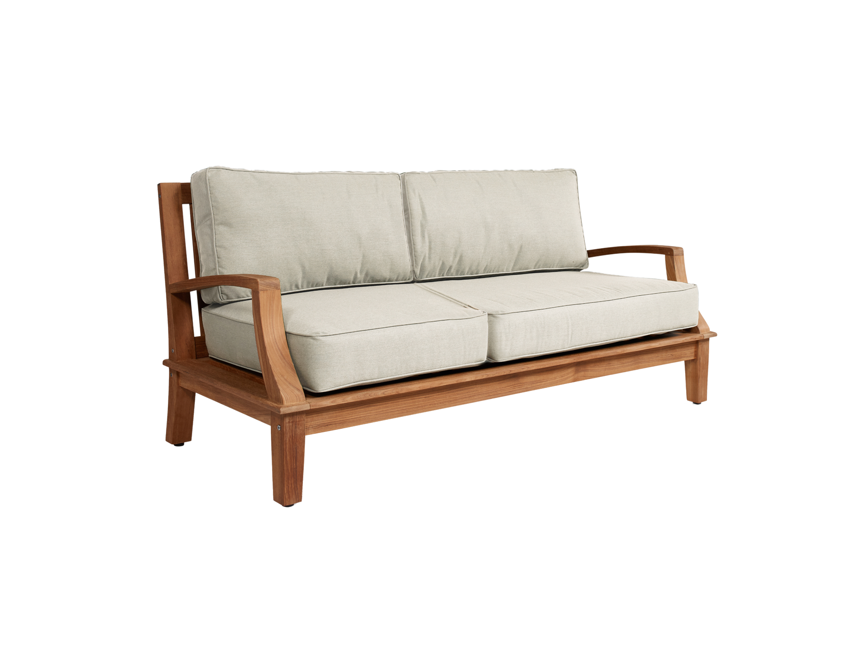 Grande Teak Canvas Outdoor Sofa with Sunbrella® Cushion - Ornate Home