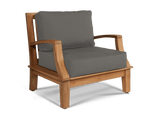 Grande Teak Charcoal Outdoor Club Chair with Sunbrella® Cushion - Ornate Home