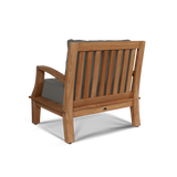 Grande Teak Charcoal Outdoor Club Chair with Sunbrella® Cushion - Ornate Home