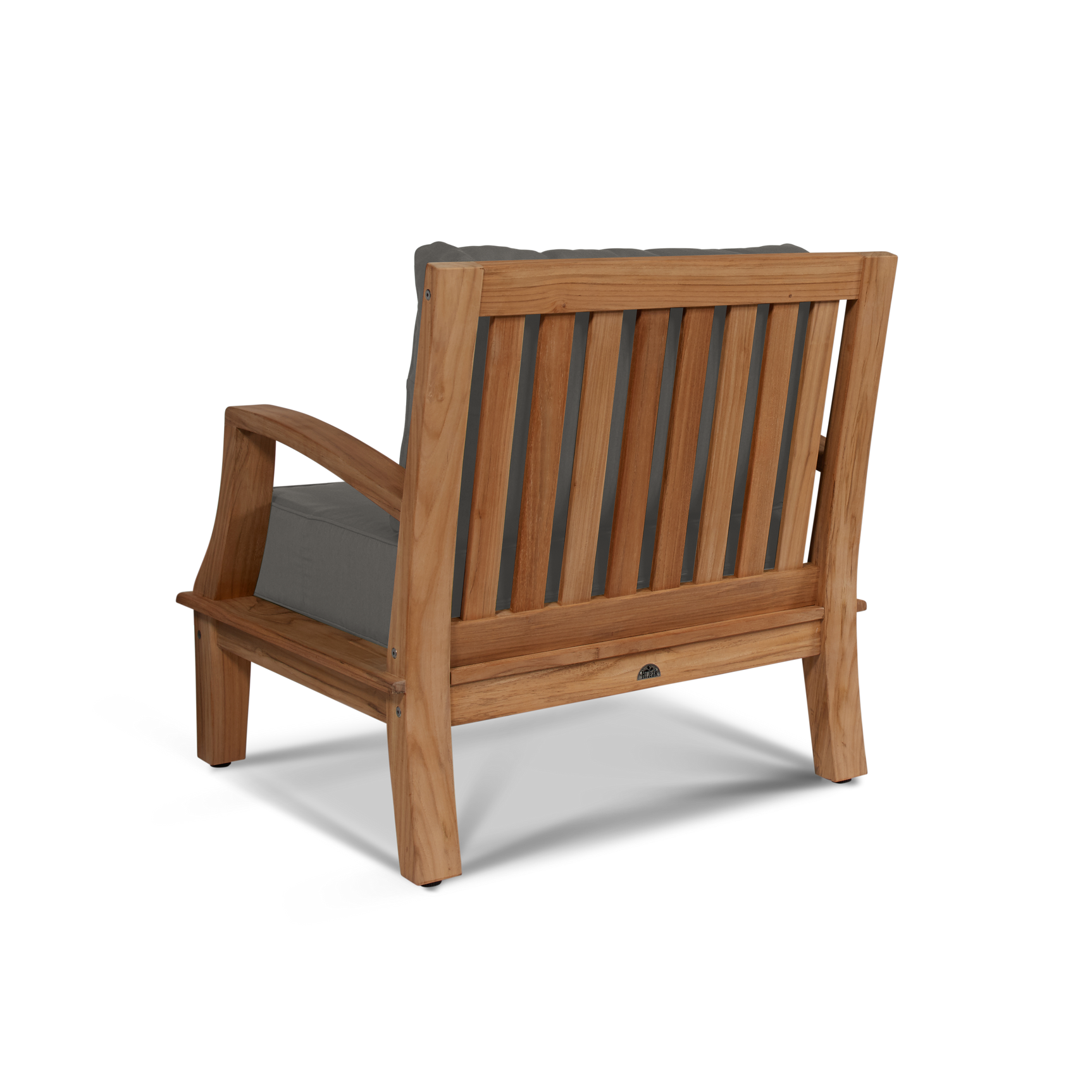 Grande Teak Charcoal Outdoor Club Chair with Sunbrella® Cushion - Ornate Home