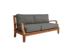 Grande Teak Charcoal Outdoor Sofa with Sunbrella® Cushion - Ornate Home
