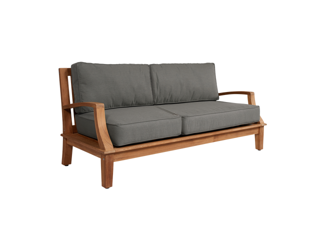 Grande Teak Charcoal Outdoor Sofa with Sunbrella® Cushion - Ornate Home