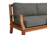Grande Teak Charcoal Outdoor Sofa with Sunbrella® Cushion - Ornate Home