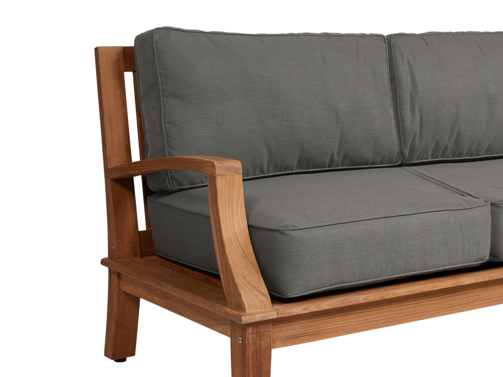 Grande Teak Charcoal Outdoor Sofa with Sunbrella® Cushion - Ornate Home