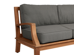 Grande Teak Charcoal Outdoor Sofa with Sunbrella® Cushion - Ornate Home