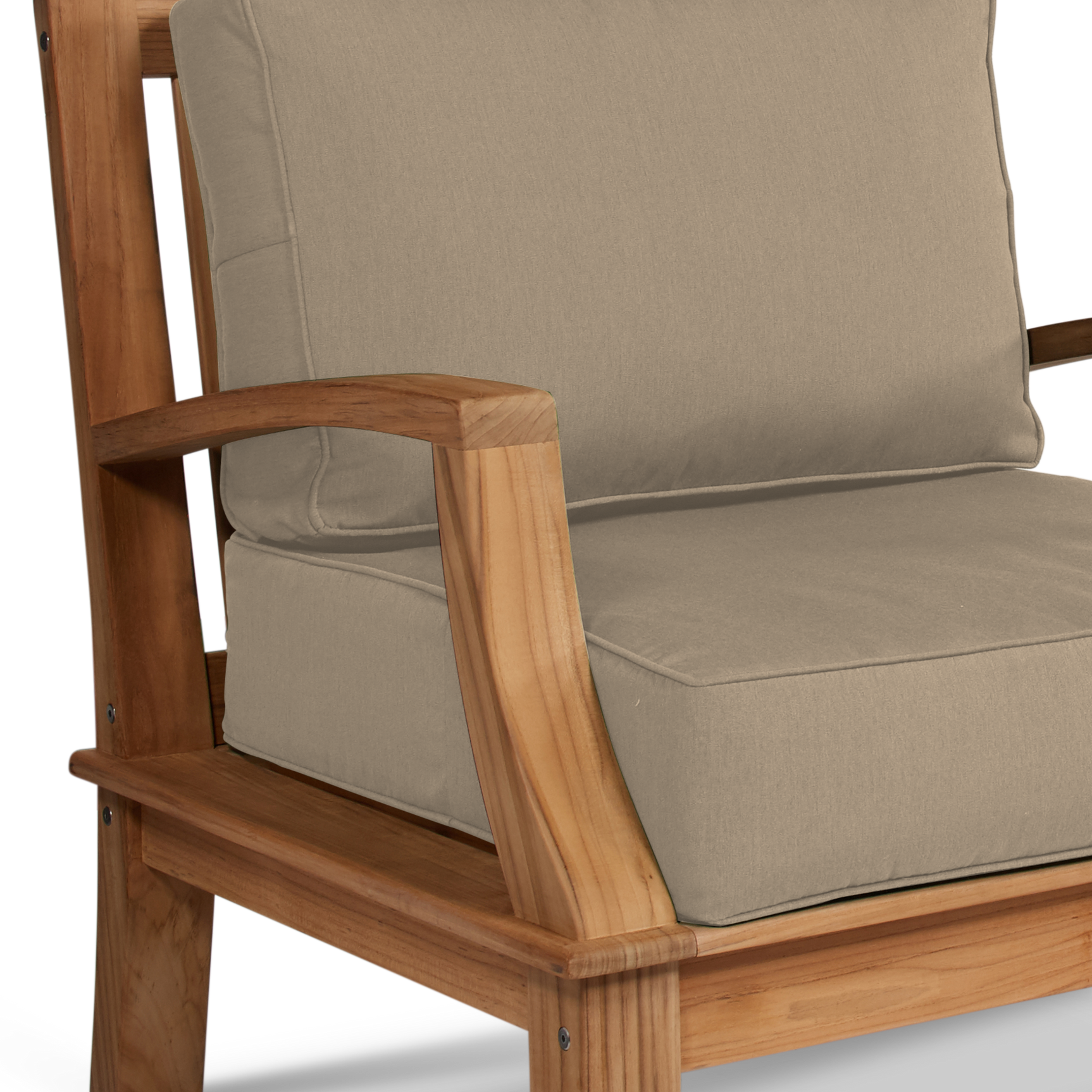 Grande Teak Fawn Outdoor Club Chair with Sunbrella® Cushion - Ornate Home