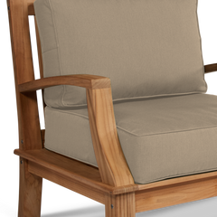 Grande Teak Fawn Outdoor Club Chair with Sunbrella® Cushion - Ornate Home