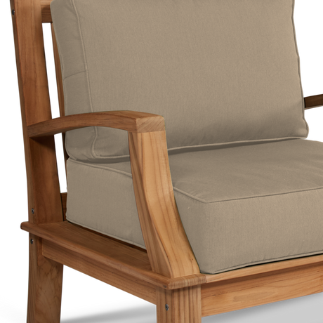 Grande Teak Fawn Outdoor Club Chair with Sunbrella® Cushion - Ornate Home