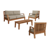 Grande Teak Fawn Outdoor Club Chair with Sunbrella® Cushion - Ornate Home