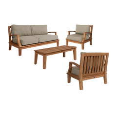 Grande Teak Fawn Outdoor Club Chair with Sunbrella® Cushion - Ornate Home