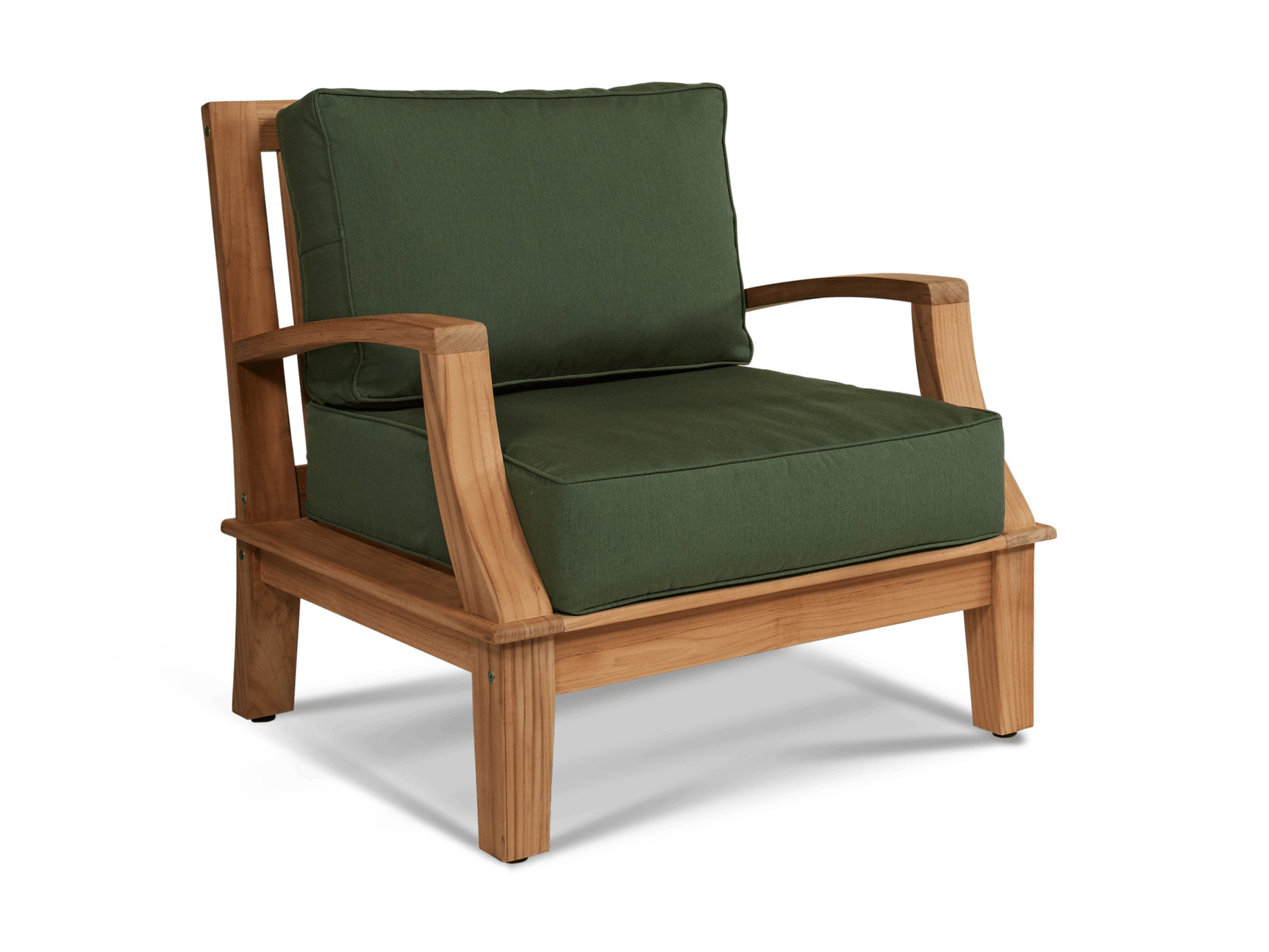 Grande Teak Fern Green Outdoor Club Chair with Sunbrella® Cushion - Ornate Home
