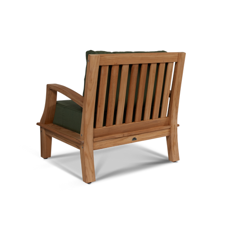 Grande Teak Fern Green Outdoor Club Chair with Sunbrella® Cushion - Ornate Home