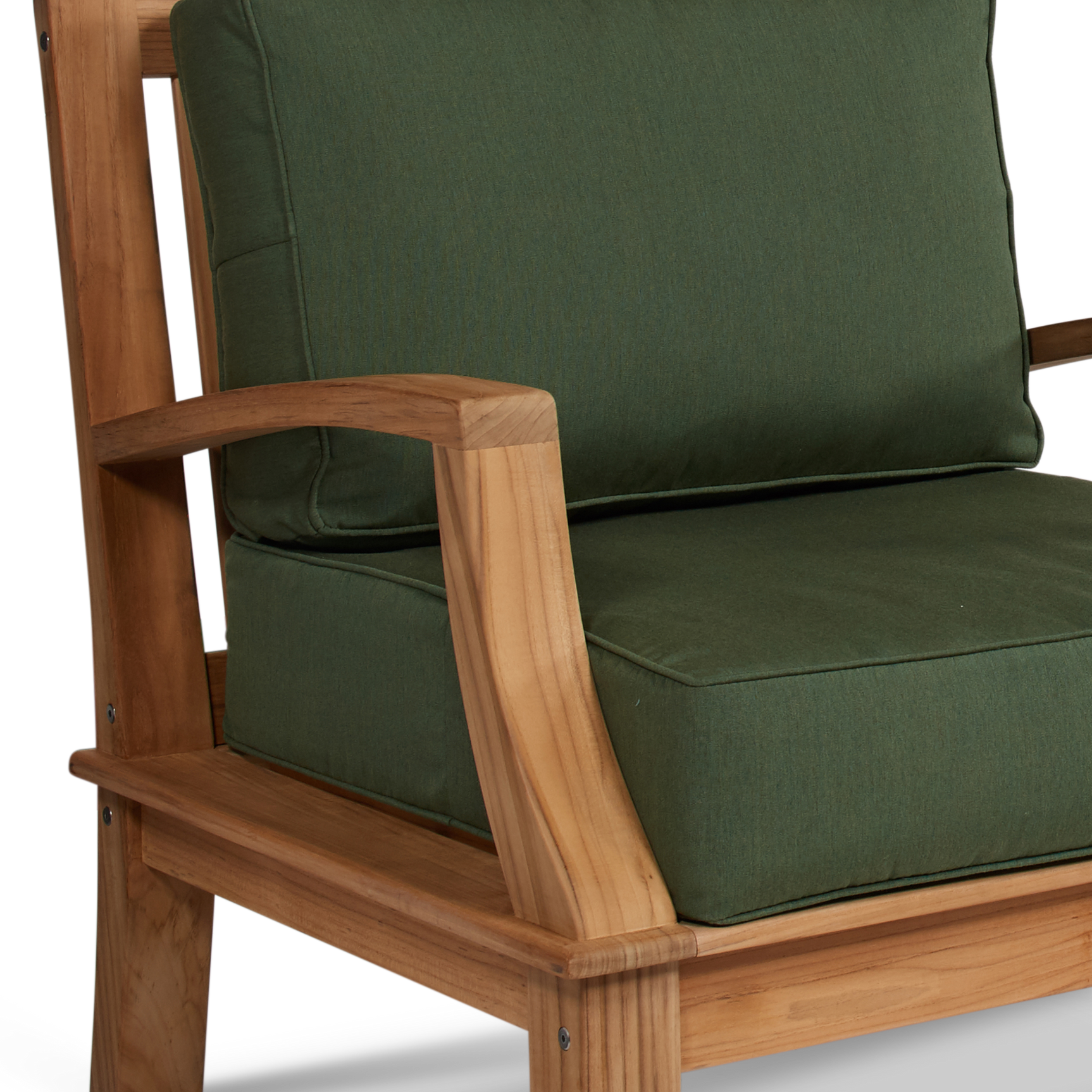 Grande Teak Fern Green Outdoor Club Chair with Sunbrella® Cushion - Ornate Home