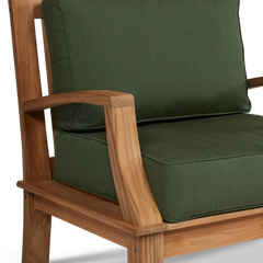 Grande Teak Fern Green Outdoor Club Chair with Sunbrella® Cushion - Ornate Home