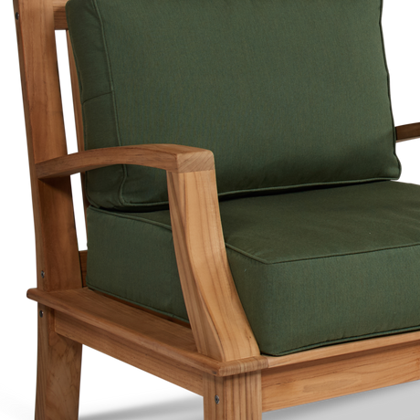 Grande Teak Fern Green Outdoor Club Chair with Sunbrella® Cushion - Ornate Home