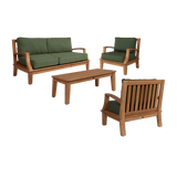 Grande Teak Fern Green Outdoor Club Chair with Sunbrella® Cushion - Ornate Home