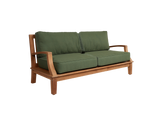 Grande Teak Fern Green Outdoor Sofa with Sunbrella® Cushion - Ornate Home