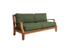 Grande Teak Fern Green Outdoor Sofa with Sunbrella® Cushion - Ornate Home