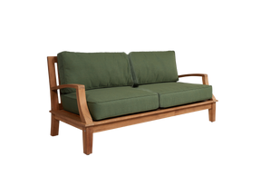 Grande Teak Fern Green Outdoor Sofa with Sunbrella® Cushion - Ornate Home