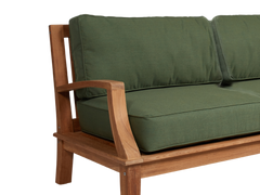 Grande Teak Fern Green Outdoor Sofa with Sunbrella® Cushion - Ornate Home